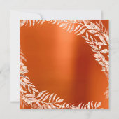 バースデーパーティーリーフリースグリッターバラ金ゴールドコーラル 招待状 (裏面)