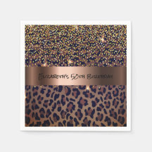 バースデーパーティーレオパード印刷ブロンズ