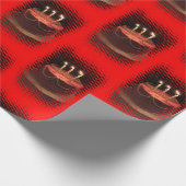 バースデーパーティーレッドケーキラッピング紙 ラッピングペーパー (角)