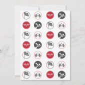 バースデーパーティーレッドレースカー 招待状 (裏面)