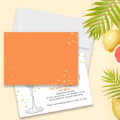 バースデーパーティーレトロクールウォーター色マルティニ飲料 招待状