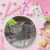 バースデーパーティーロシアのブルーキャット ペーパープレート (パーティー)