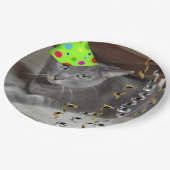 バースデーパーティーロシアのブルーキャット ペーパープレート (アングル)