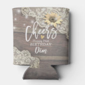 バースデーパーティー応援ウッドレースサンフラワーライト 缶クーラー (裏面)