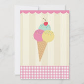 バースデーパーティー招待状アイスクリームスクープパーラー 招待状 (裏面)