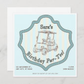 バースデーパーティー招待状ゴルフテーマ 招待状 (正面/裏面)