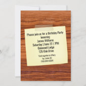 バースデーパーティー招待状タップオンウッド 招待状 (正面)
