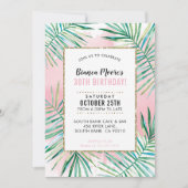 バースデーパーティー招待状トロピカルパーム離れルアウ(ハワイ式宴会) 招待状 (正面)