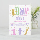 バースデーパーティー招待状 トランポリンパーク 招待状 (スタンド正面)