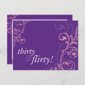 バースデーパーティー招待 :: 素敵な２ インビテーションポストカード (正面/裏面)