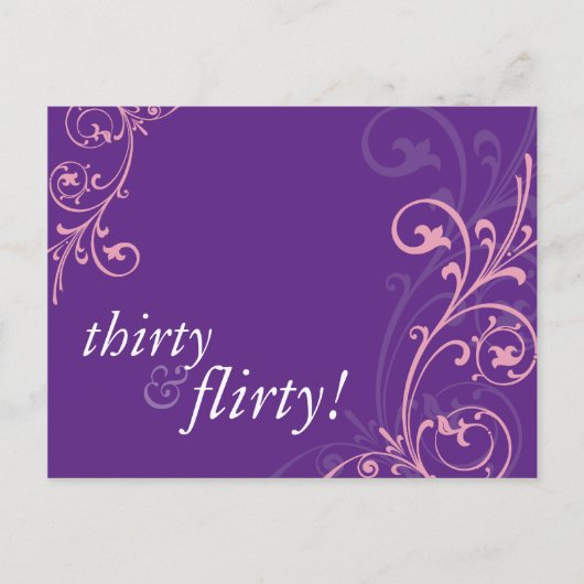 バースデーパーティー招待 :: 素敵な２ インビテーションポストカード (正面)