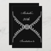 バースデーパーティー招最高の待シンプルブラック 招待状 (正面/裏面)