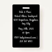 バースデーパーティー搭乗券 バッジ (裏面)