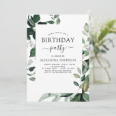 バースデーパーティー春植物緑のインビタティ 招待状 (スタンド正面)