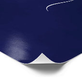 バースデーパーティー海軍ブルーグリッタードリップス写真 ポスター (コーナー)