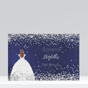 バースデーパーティー海軍ブルードレスグリッター ゲストブック