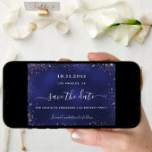 バースデーパーティー海軍ブルーバラ金ゴールドグリッター セーブザデート