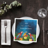 バースデーパーティー海軍ブルーパロットハウス名 スタンダードカクテルナプキン