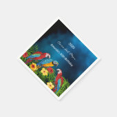 バースデーパーティー海軍ブルーパロットハウス名 スタンダードカクテルナプキン (角)