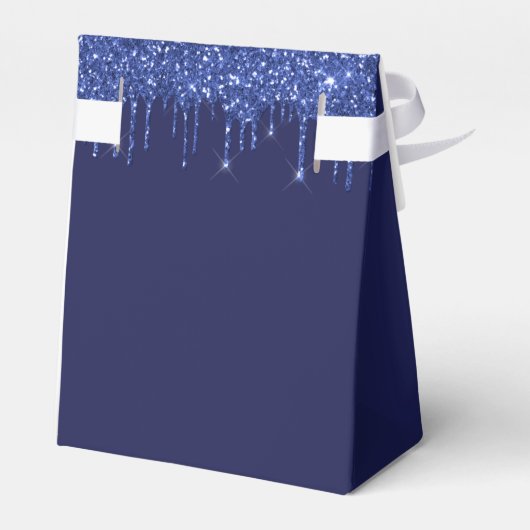 バースデーパーティー海軍ブルーホワイトグリッター感謝していユー フェイバーボックス (裏面サイド)