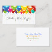 バースデーパーティー用品バルーン名刺 名刺 (正面/裏面)