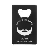 バースデーパーティー白黒ひげ男達 クレジットカード栓抜き (裏面)