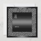 バースデーパーティー白黒キリン 招待状 (裏面)