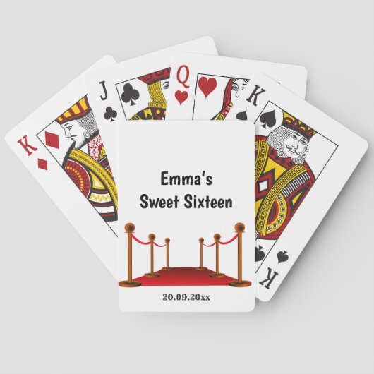 バースデーパーティー白黒レッドカーペット名 トランプ (裏面)