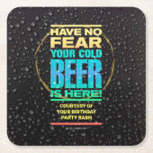 バースデーパーティー紙コースター スクエアペーパーコースター (正面)