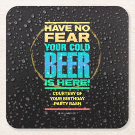 バースデーパーティー紙コースター スクエアペーパーコースター