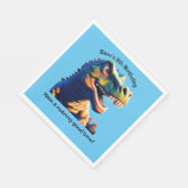 バースデーパーティー紙ナプキン。恐竜。編集可能。 スタンダードランチョンナプキン (角)