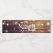 バースデーパーティー素朴ウッドメイソンジャールストリングライト ペットボトルラベル (シングルラベル)