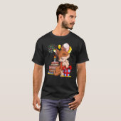 バースデーパーティー自然動物かわいい森キツネ Tシャツ (正面フル)