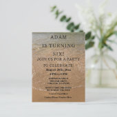 バースデーパーティー航海のビーチカスタムトレンディーかわいい ポストカード (スタンド正面)