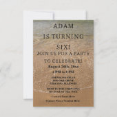 バースデーパーティー航海のビーチカスタムトレンディーかわいい 招待状 (正面)