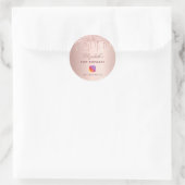 バースデーパーティー赤面バラグリッターInstagram写真 ラウンドシール (バッグ)