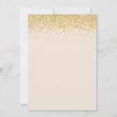 バースデーパーティー金ゴールドとブラックインビパーソナライズされたット 招待状 (裏面)