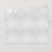 バースデーパーティー銀フローラ保存の日付カード (裏面)