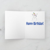 バースデーパーティー雪だるま シーズンカード (内部)