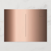 バースデーパーティー青銅色黒招待 ポストカード (裏面)