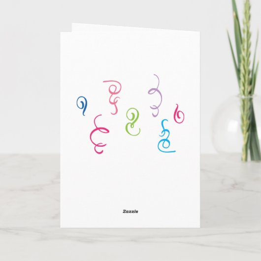 バースデーパーティー風船バセットハウンド カード (裏面)