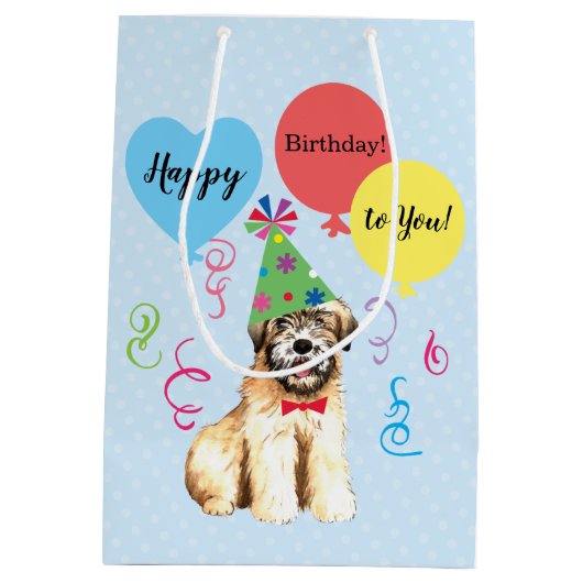 バースデーパーティー風船ホアテンテリア ミディアムペーパーバッグ (裏面)