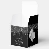 バースデーパーティー黒銀グリッター風船 フェイバーボックス (オープン)