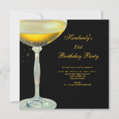 バースデーパーティー21stお祝いシャンパングリーン 招待状 (裏面)