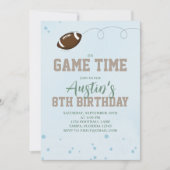 バースデーパーティー かわいい ゲームタイム 簡単 サッカー 招待状 (正面)