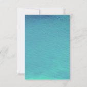 バースデーパーティー ホワイト ブルー 水 カスタム 年齢 2024 招待状 (裏面)