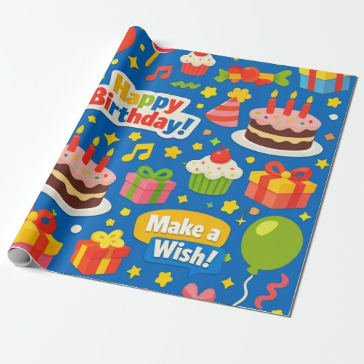 バースデーパーティー ラッピングペーパー (アンロールド)