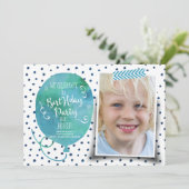 バースデーパーティー 水彩 | 男の子の招待状 招待状 (スタンド正面)