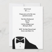 バースデーパーティーMansメンズビールスコッチタキシード 招待状 (裏面)