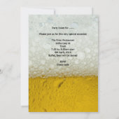 バースデーパーティーMansメンズビールビール 招待状 (裏面)